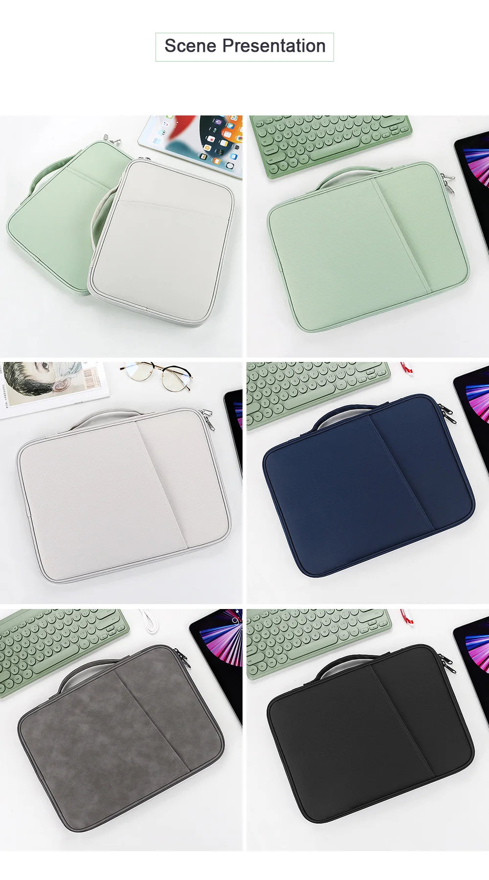 Shockproof Storage Bag Sleeve Case for IPad Air 5 4 3 2 1 10.9 10.5 10.2 Pro 11 12.9 for XiaoMi Pad 5 for Macbook Keyboard Cover