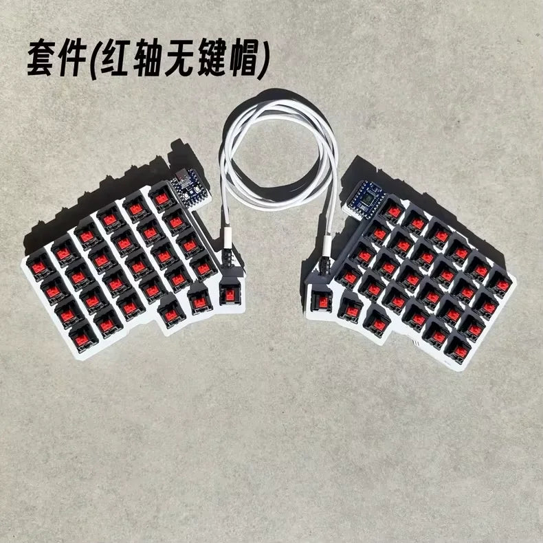 Silakka54 Split Keyboard Hot Swap Support QMK/VIAL Wired Keyboard Ergonomics RP2040zero PC Gamer Accessories Customized