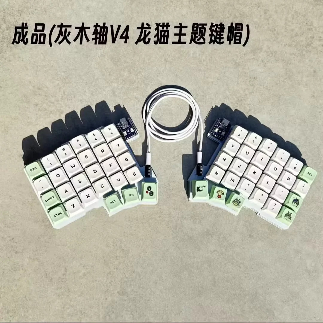 Silakka54 Split Keyboard Hot Swap Support QMK/VIAL Wired Keyboard Ergonomics RP2040zero PC Gamer Accessories Customized