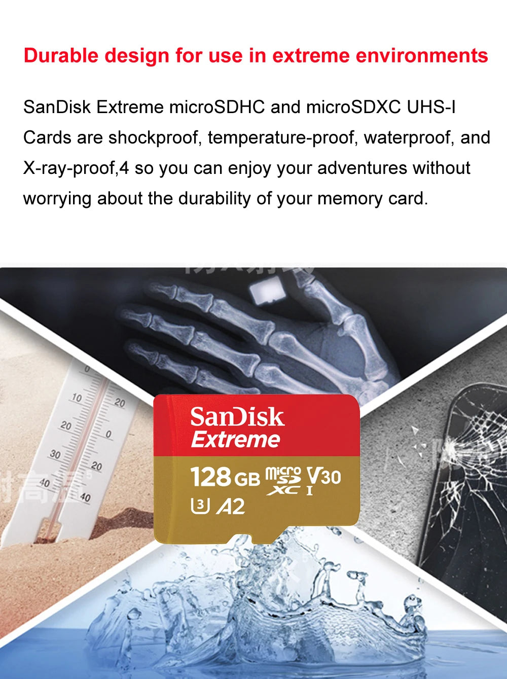 SanDisk Memory Card microsd 512GB 256GB 128GB 64GB micro SD Card Extreme/Extreme PRO TF Card Class10 U3 V30 4K UHD A2 micro SDXC