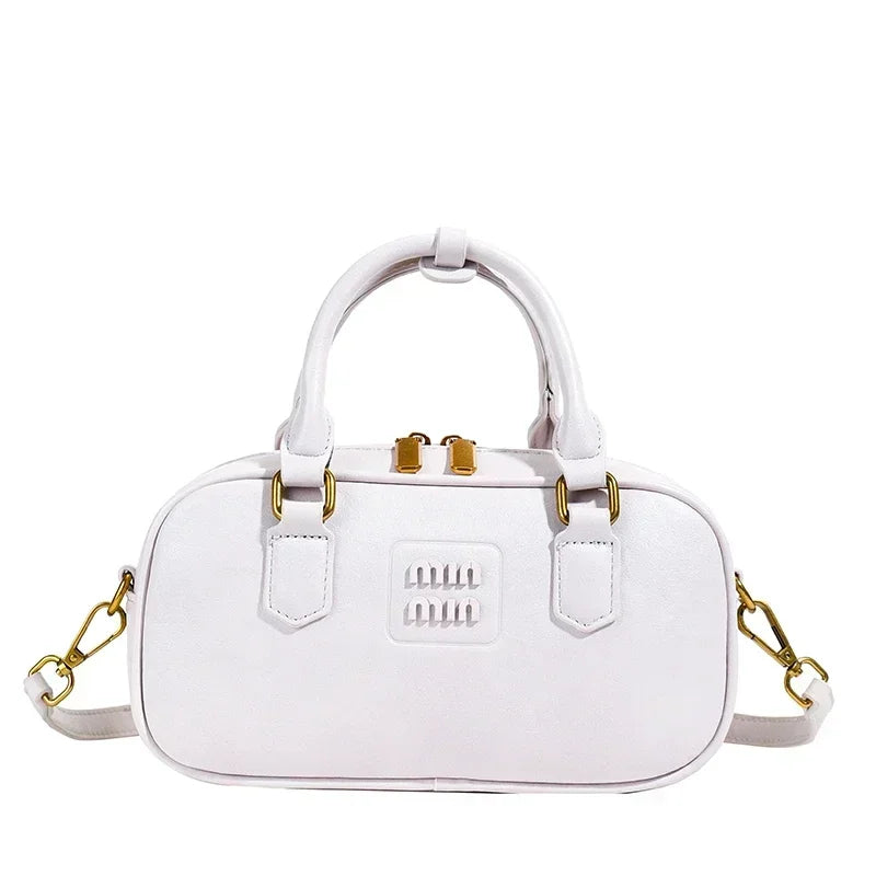 High-End Designer Tote Bag Solid Color Large Capacity Shopper Minimalist Leather Messenger Purse for Women