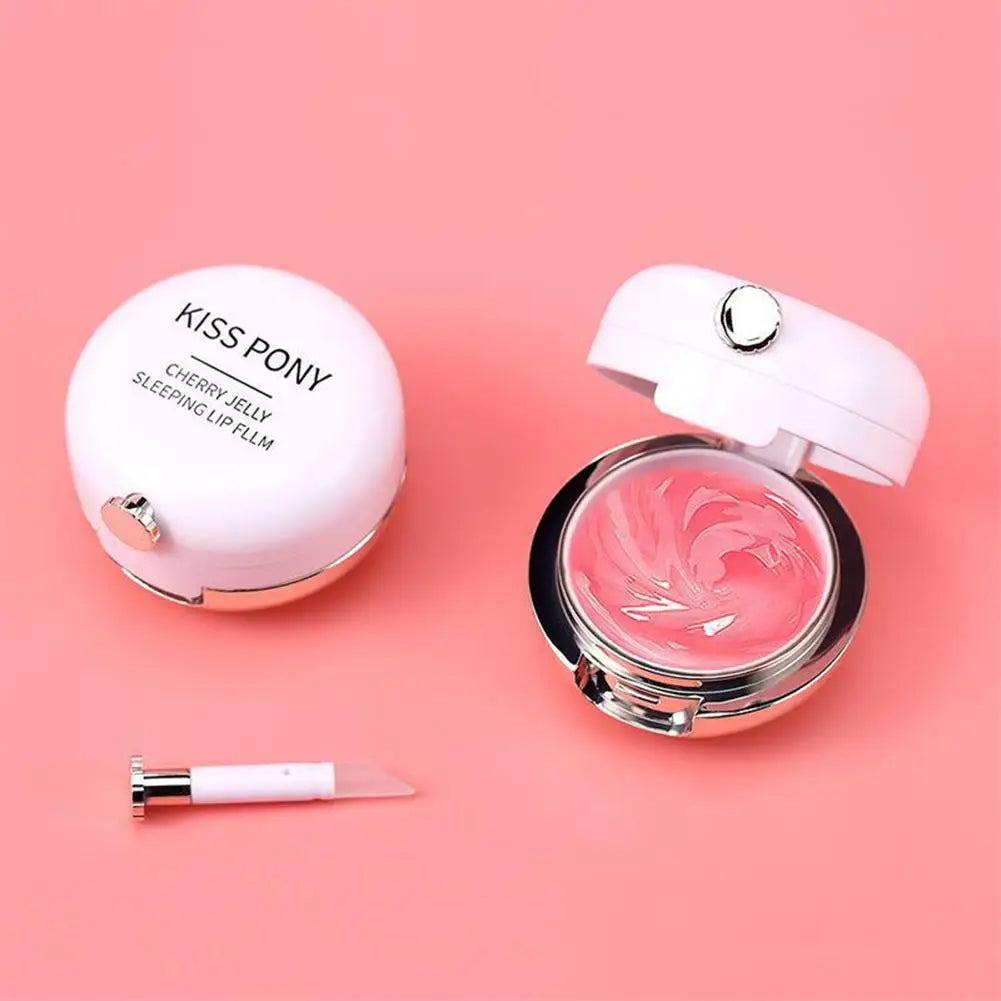 Cherry Lip Balm Anti-Cracking Fades Lips Lines Night Sleep Lip Mask Makeup Lipstick Base Moisturizing Nourishing Beauty Lip Care
