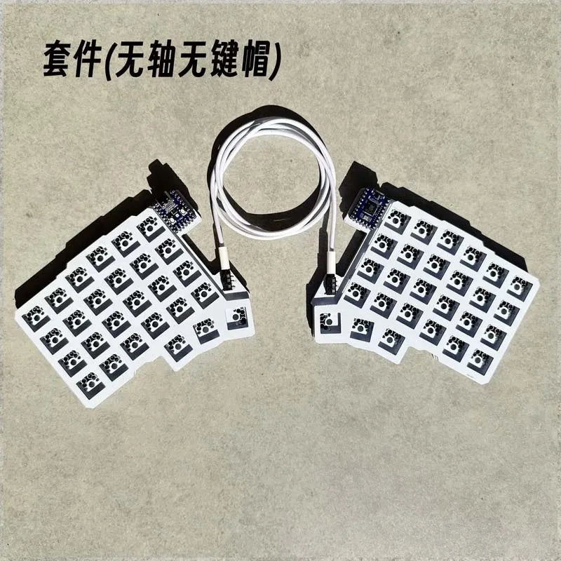 Silakka54 Split Keyboard Hot Swap Support QMK/VIAL Wired Keyboard Ergonomics RP2040zero PC Gamer Accessories Customized