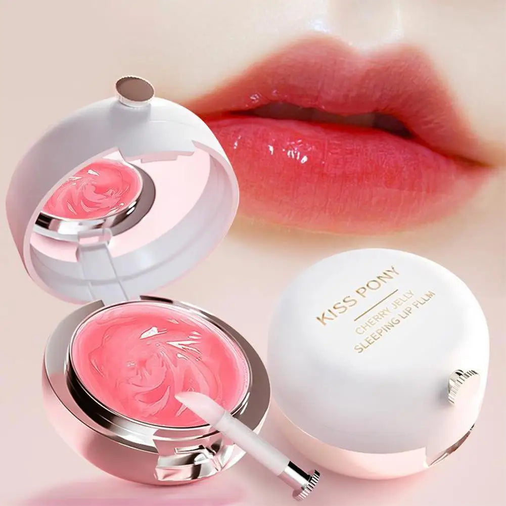 Cherry Lip Balm Anti-Cracking Fades Lips Lines Night Sleep Lip Mask Makeup Lipstick Base Moisturizing Nourishing Beauty Lip Care