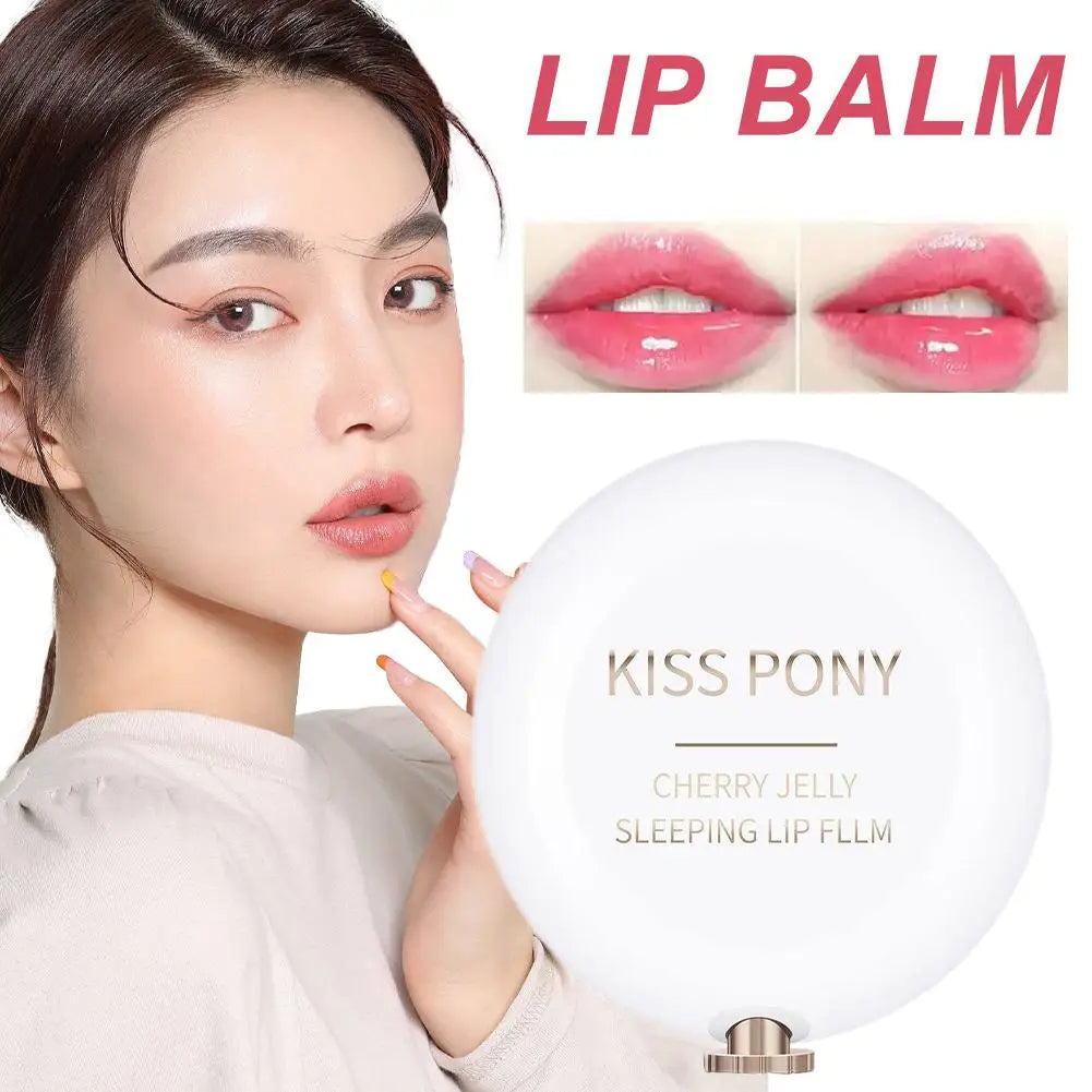 Cherry Lip Balm Anti-Cracking Fades Lips Lines Night Sleep Lip Mask Makeup Lipstick Base Moisturizing Nourishing Beauty Lip Care
