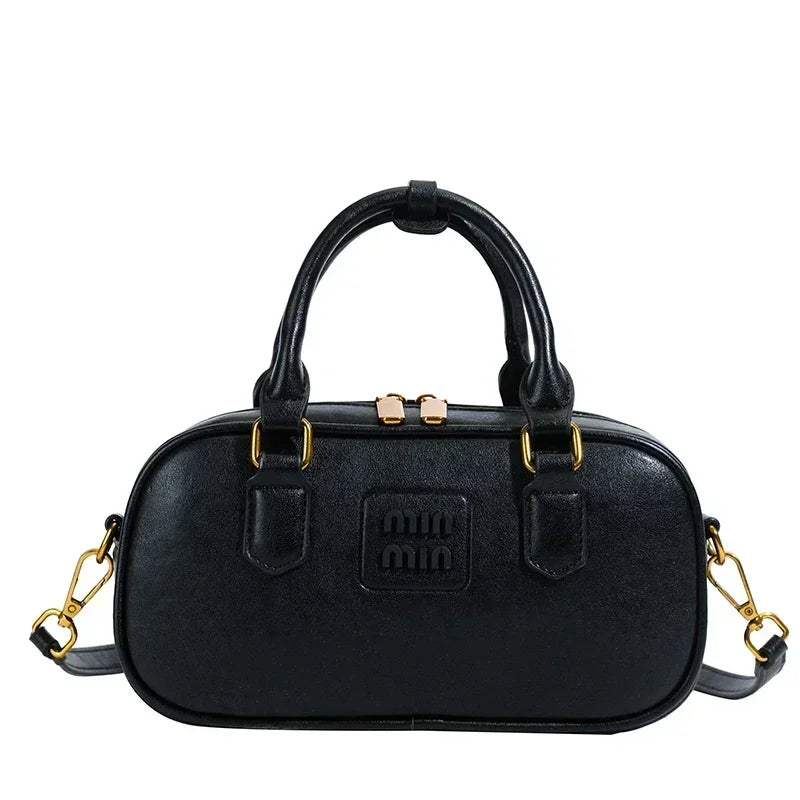 High-End Designer Tote Bag Solid Color Large Capacity Shopper Minimalist Leather Messenger Purse for Women
