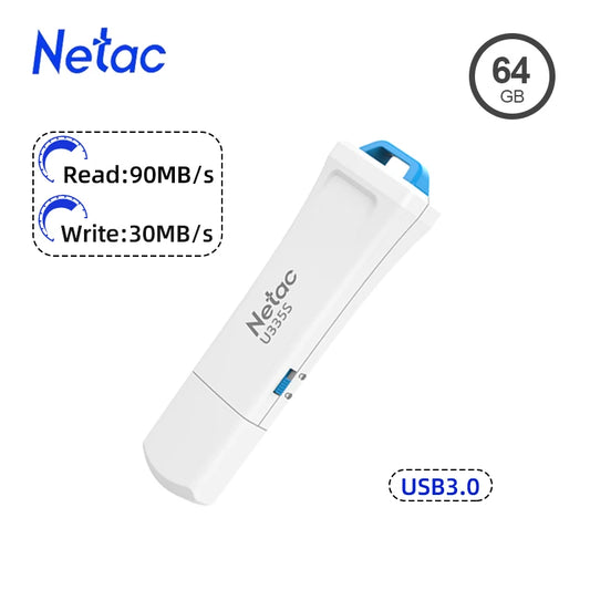 Netac Pendrive 64GB USB Flash Drive USB 3.0 Disk Key USB Stick Memory Disk Cheap Things for PC Laptop Car TV