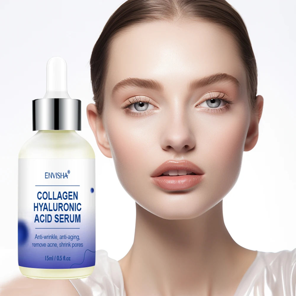 ENVISHA Face Skin Care Collagen Hyaluronic Acid Serum Retinol Vitamin Anti-Aging Wrinkle Moisturizing Whitening Shrink Pores