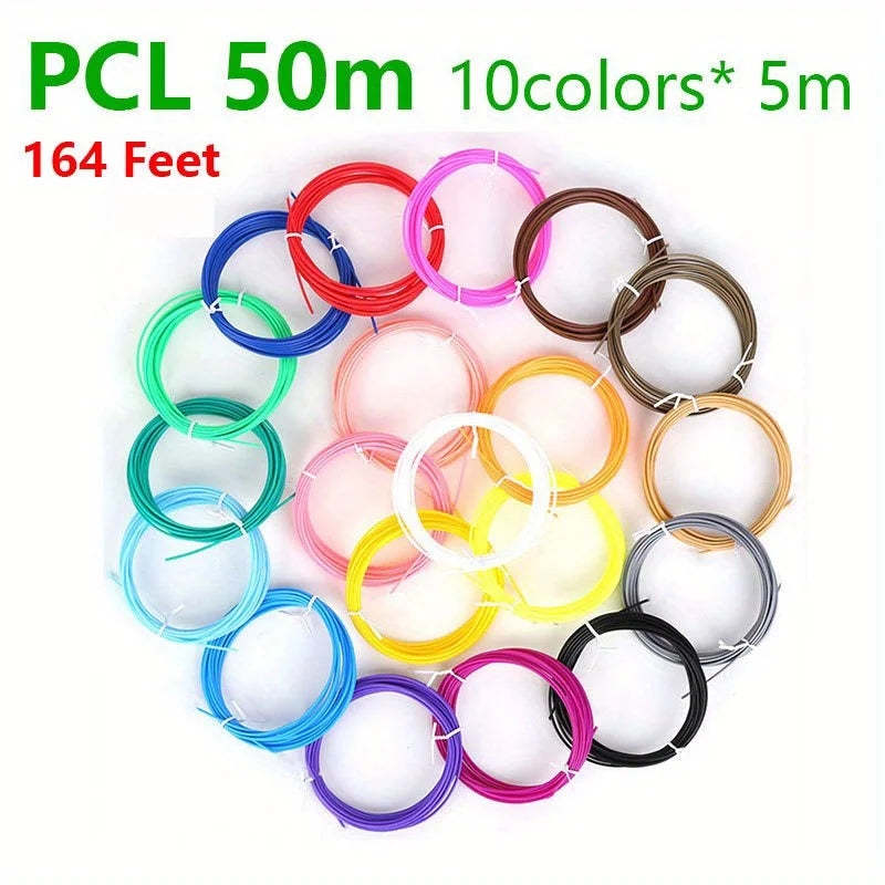 High Quality PCL Filament, Low Temperature 3D Pen Filament 1.75MM,Suitable For Low Temperature 3D Pen, Bright Colors, No Repetit