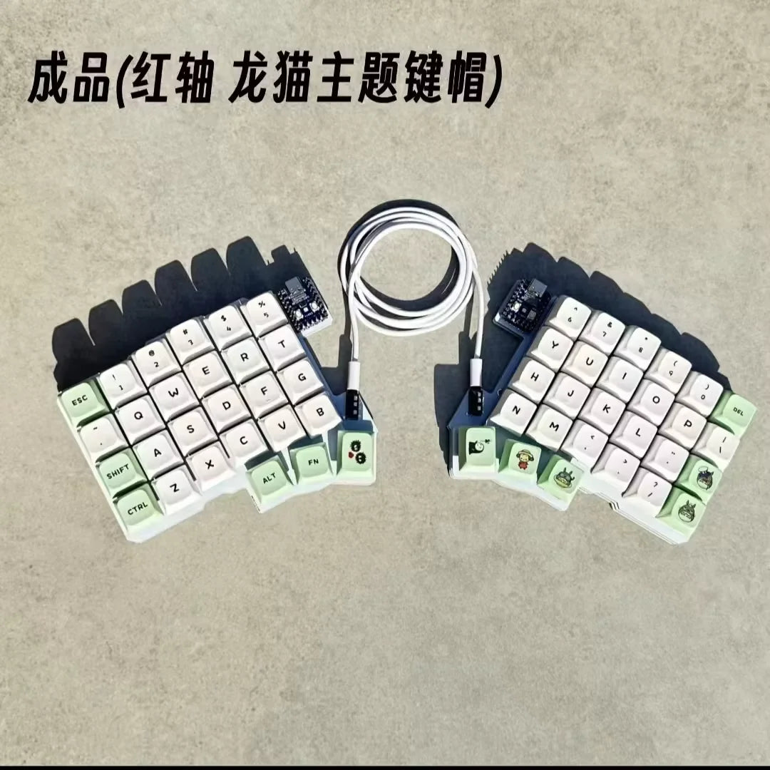 Silakka54 Split Keyboard Hot Swap Support QMK/VIAL Wired Keyboard Ergonomics RP2040zero PC Gamer Accessories Customized