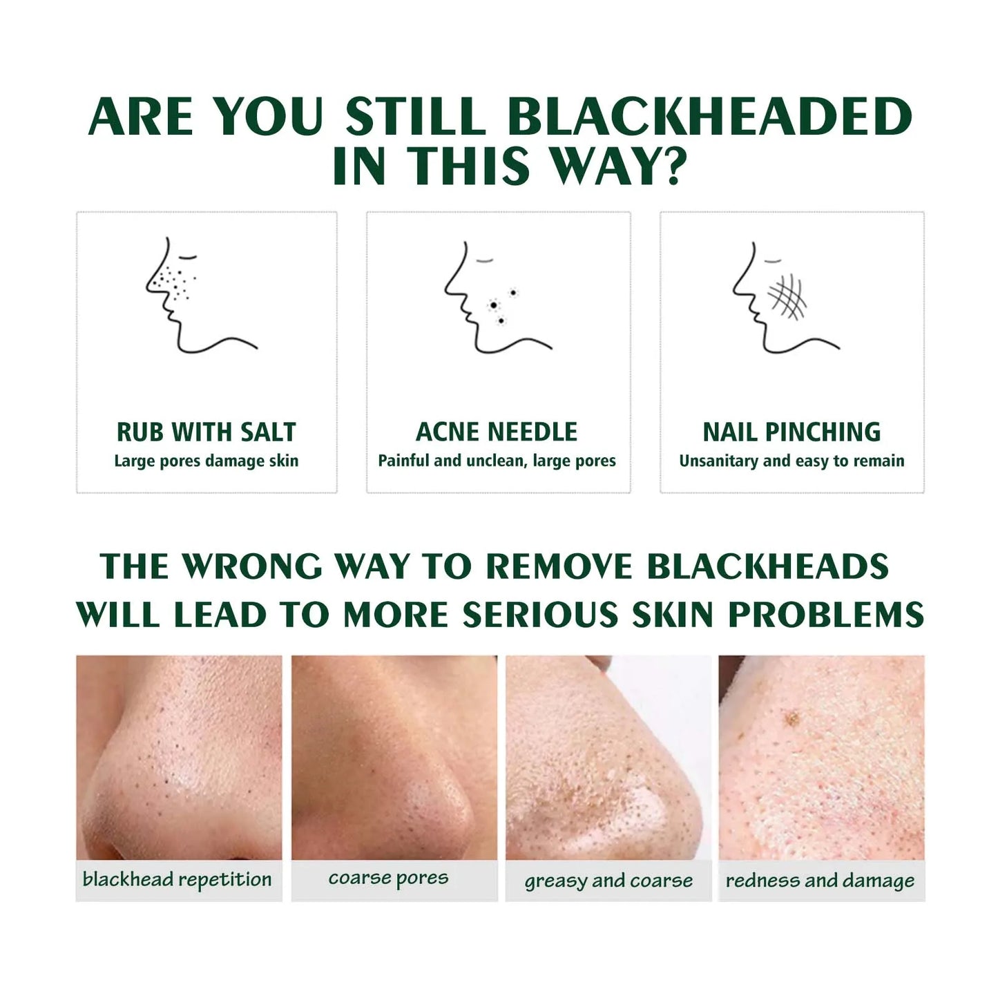 Blackhead Remover Nose Mask Deep Cleaning Shrink Pores Black Head Remove Stickers Peeling Black Head Strips Face Skin Care 60pcs