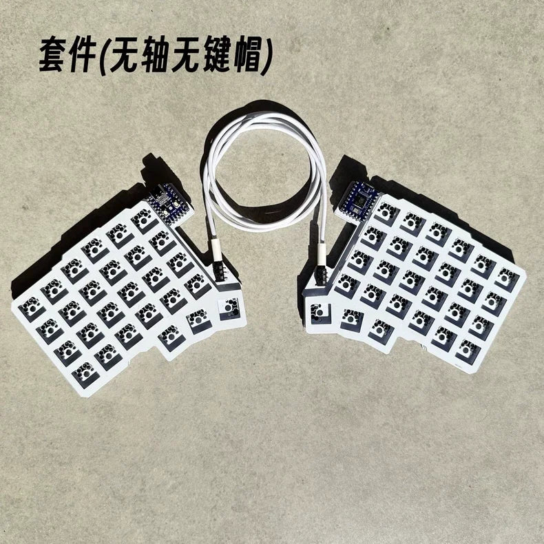 Silakka54 Split Keyboard Hot Swap Support QMK/VIAL Wired Keyboard Ergonomics RP2040zero PC Gamer Accessories Customized