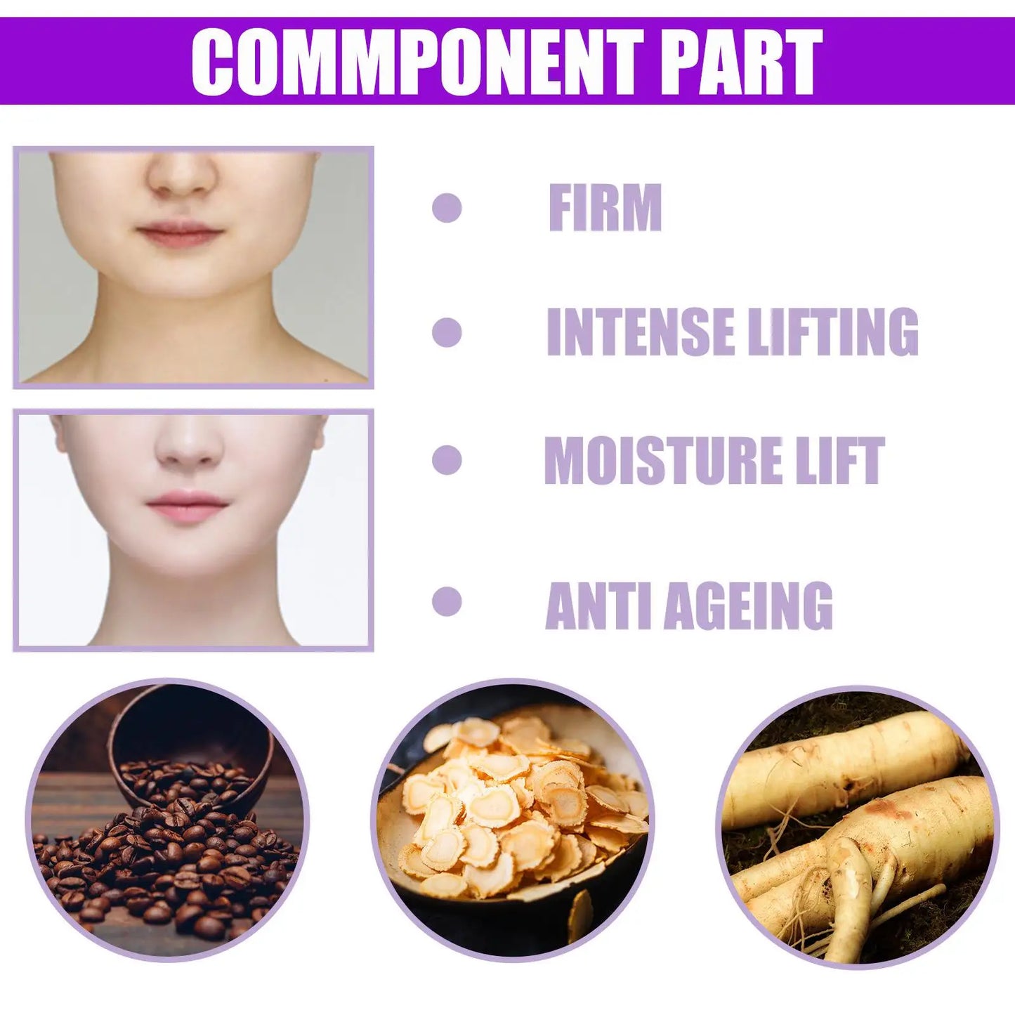 V-Shape Face Slimming Cream Remove Double Chins Firming Lifting Up V Cheek Fat Burning Anti-aging Shaping Massage Care Products