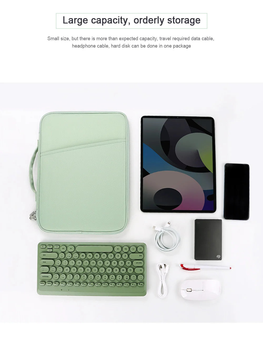 Shockproof Storage Bag Sleeve Case for IPad Air 5 4 3 2 1 10.9 10.5 10.2 Pro 11 12.9 for XiaoMi Pad 5 for Macbook Keyboard Cover