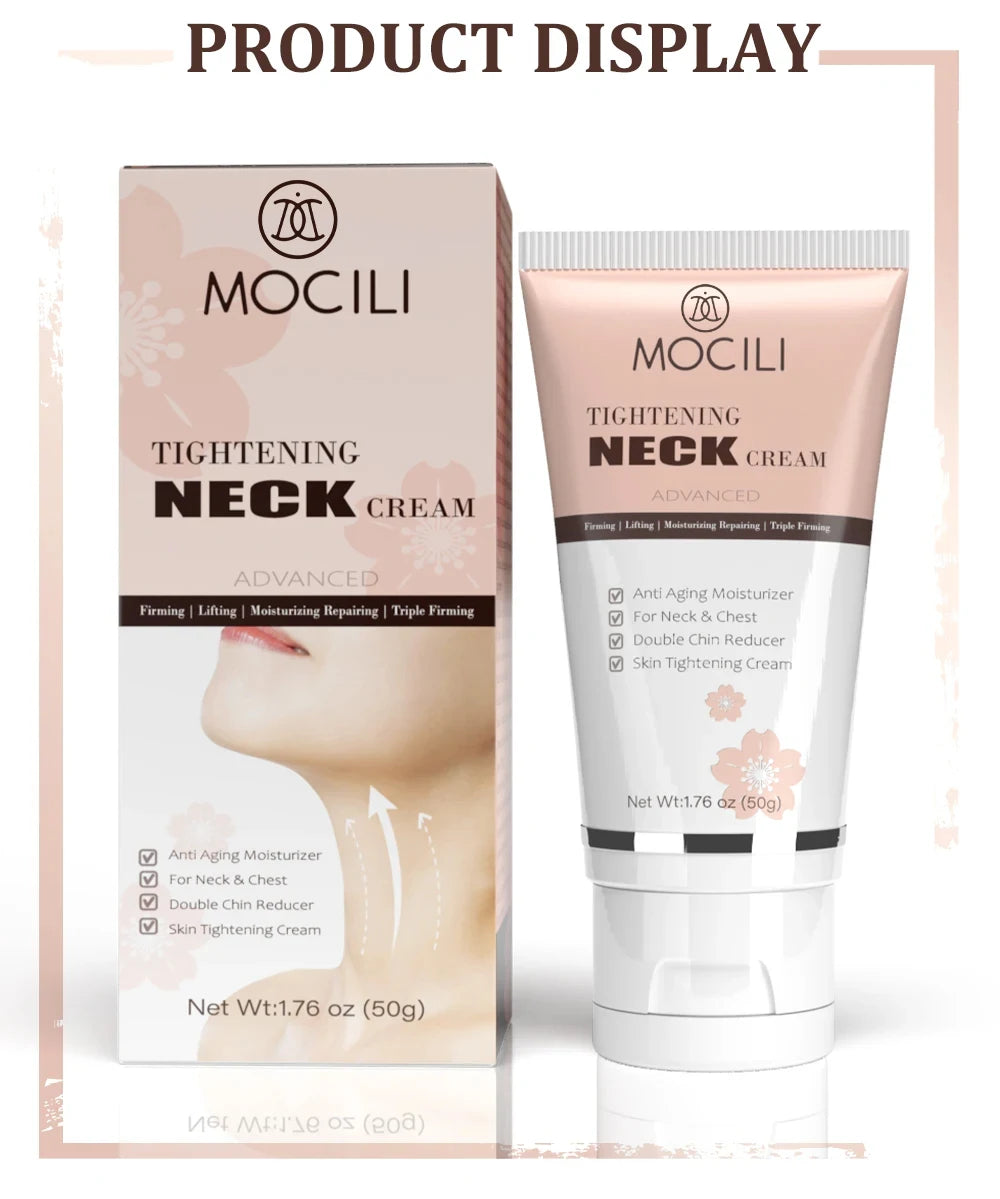 MOCILI Neck Cream Firming Anti Wrinkle Tightening Remove Dark Spot Whitening Massage Anti Aging Moisturizing Beauty Shape 50g