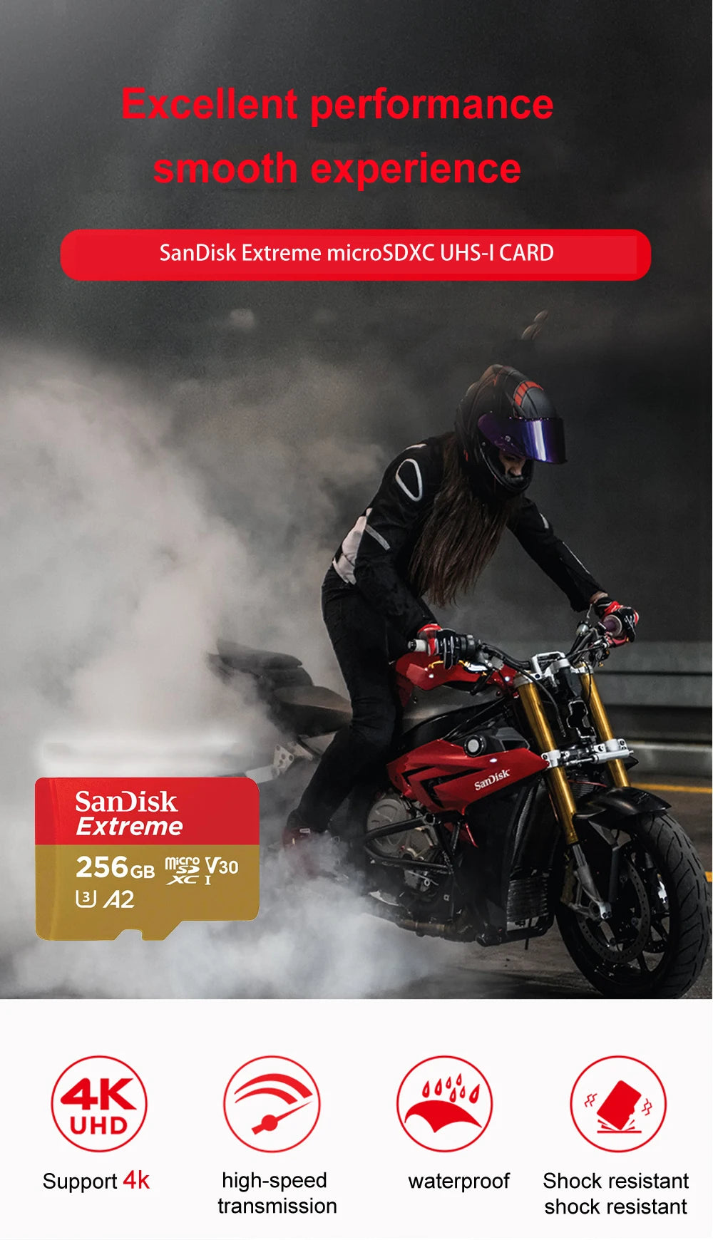 SanDisk Memory Card microsd 512GB 256GB 128GB 64GB micro SD Card Extreme/Extreme PRO TF Card Class10 U3 V30 4K UHD A2 micro SDXC