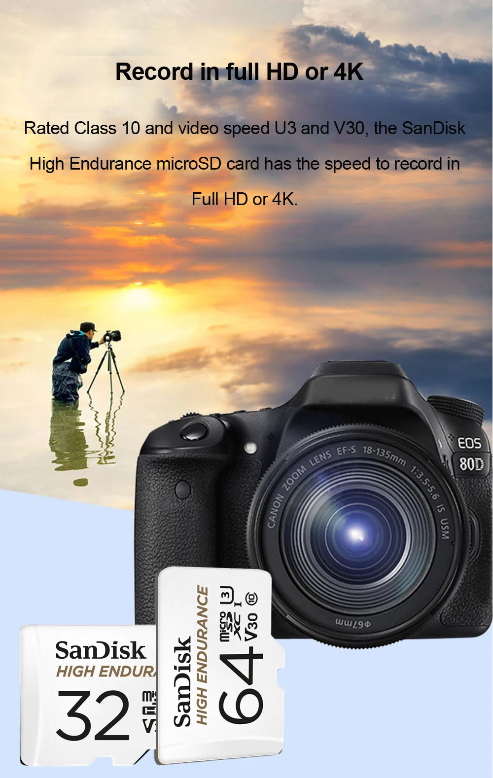 SanDisk Memory Card microsd 512GB 256GB 128GB 64GB micro SD Card Extreme/Extreme PRO TF Card Class10 U3 V30 4K UHD A2 micro SDXC