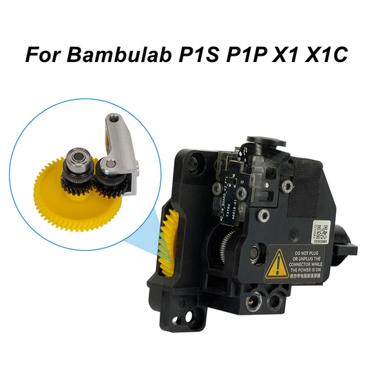 For Bambu Lab Extruder Gear Hardened Steel Upgrade Assembly For Bambulab P1S P1P X1 X1C Extruder Gear 3D Printer Accessories