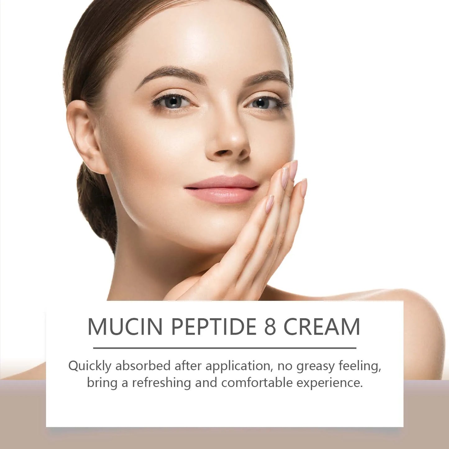 Mucin Peptide 8 Cream Moisturizing Smoothing Facial Skin Tighten Fade Fine Lines Nourish Brighten Skin Care For Rough Dry Skin