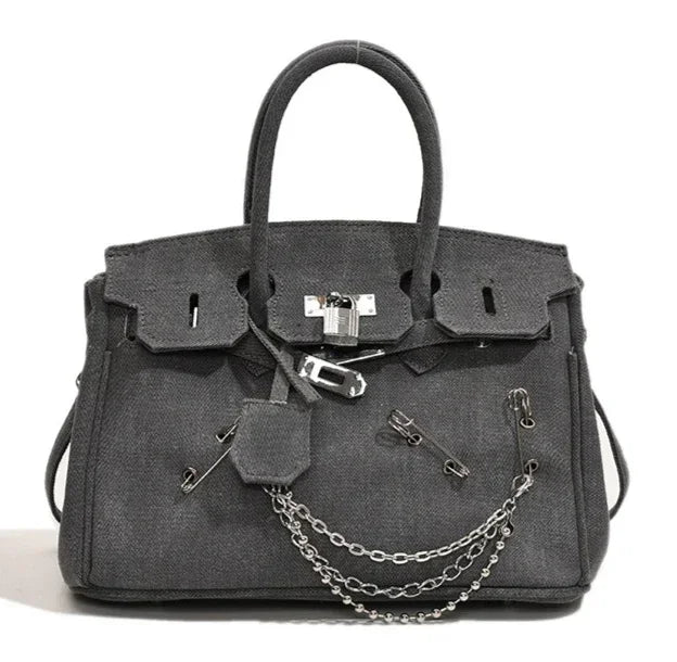 Vintage Distressed Denim Crossbody Bag 2025 Spring Summer Boho Chic Shoulder Purse for Women - Funny Ripped Designer Handbag