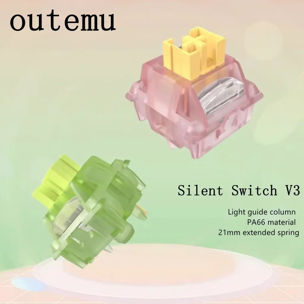 Outemu Silent Peach V3 Switch Lubed Mute Lemon V3 Switches Mechanical Keyboard Linear Tactile 5Pin Hot Swappable Factory Lube