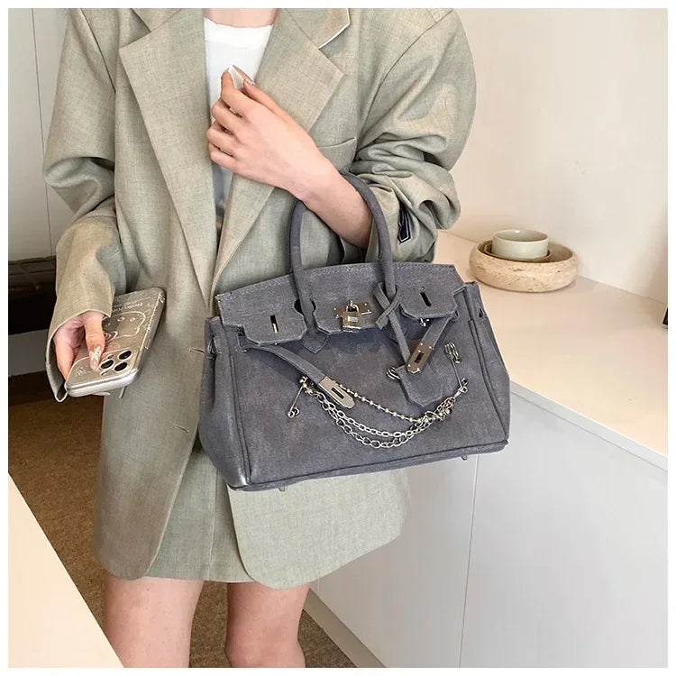 Vintage Distressed Denim Crossbody Bag 2025 Spring Summer Boho Chic Shoulder Purse for Women - Funny Ripped Designer Handbag