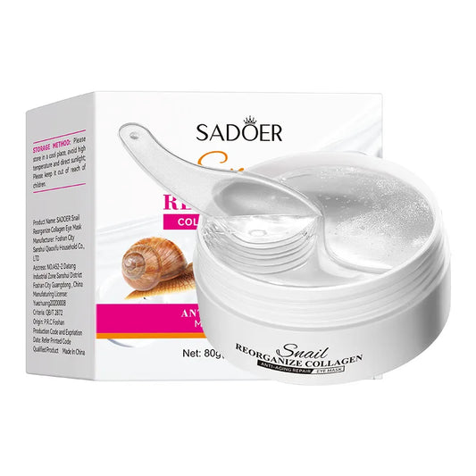 60pcs Snail Collagen Eye Mask Reduce Dark Circles  Beauty Patches For Eye Skin Care Eye Bag Brightening Product